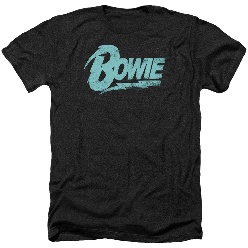 David Bowie Logo Adult Heather 40% Poly T-shirt