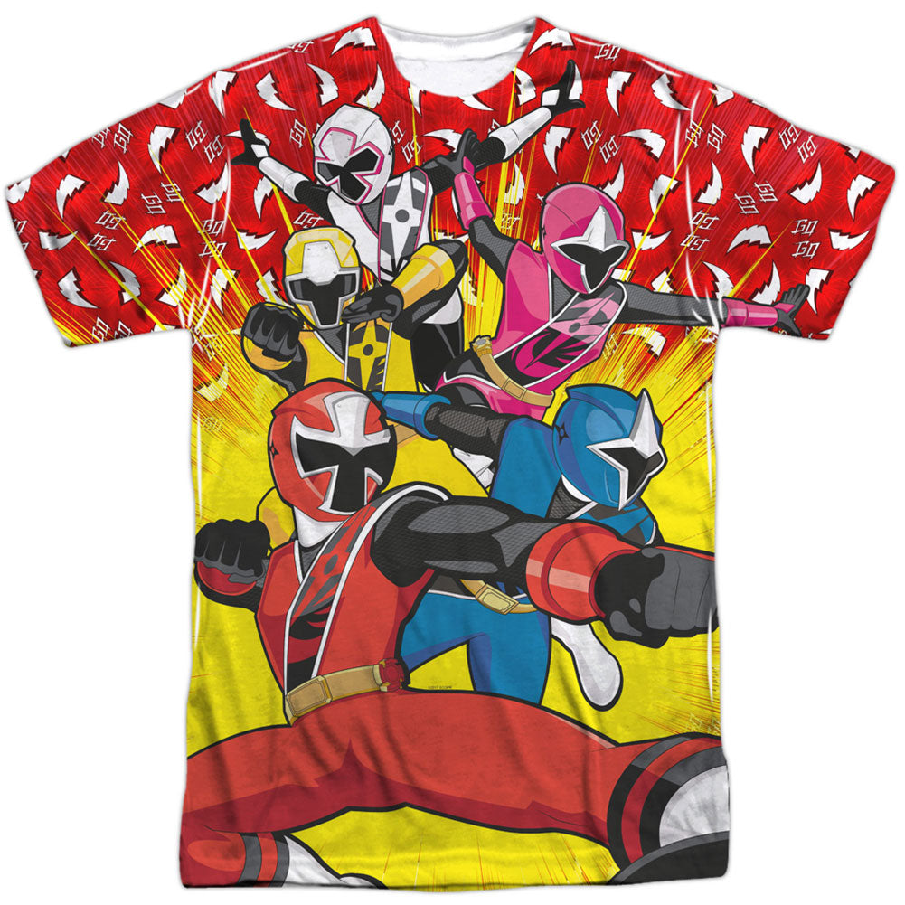 Power Rangers Go Go Ninja Steel 100% Poly Sublimation T-shirt