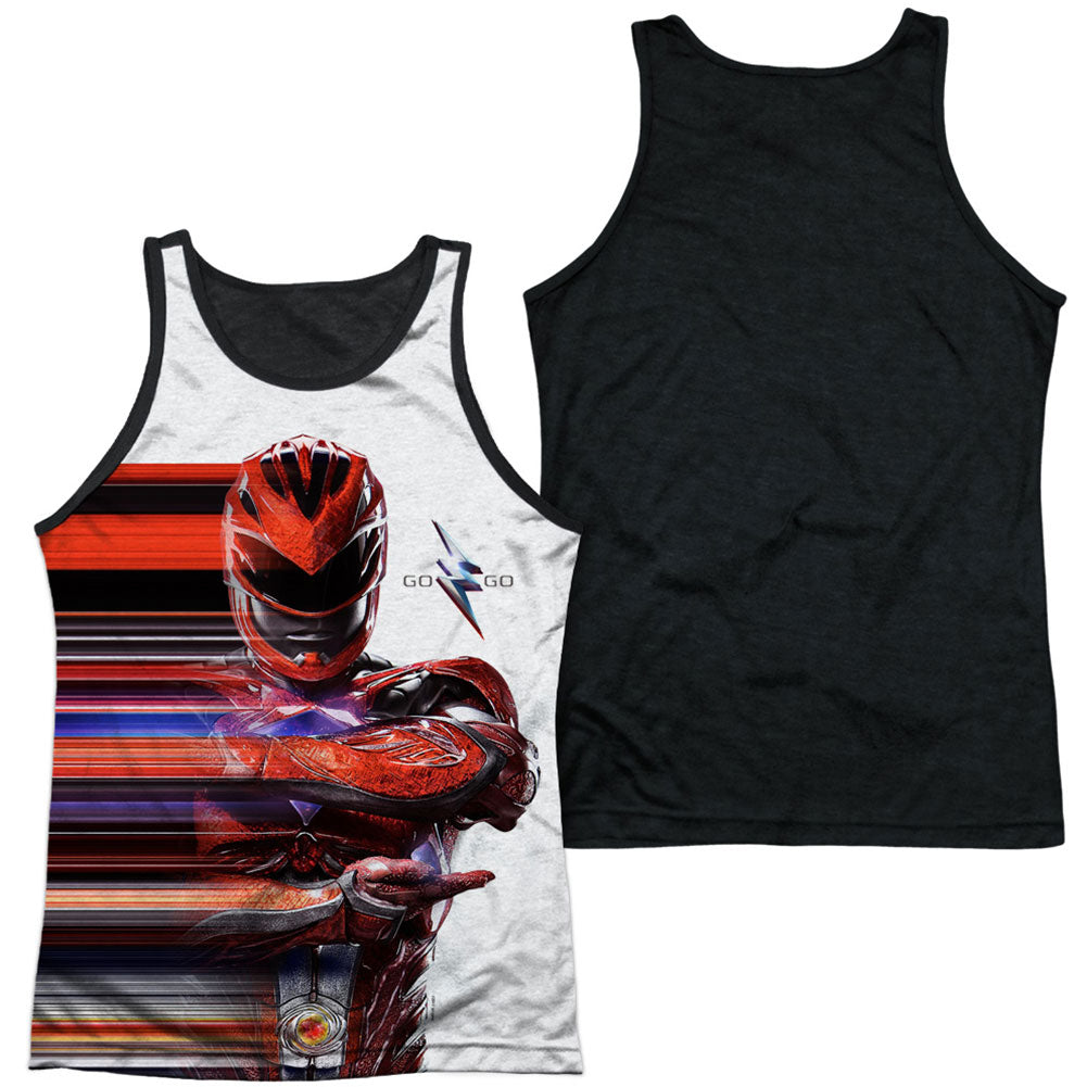 Power Rangers Red Streak Black Back Mens Tank