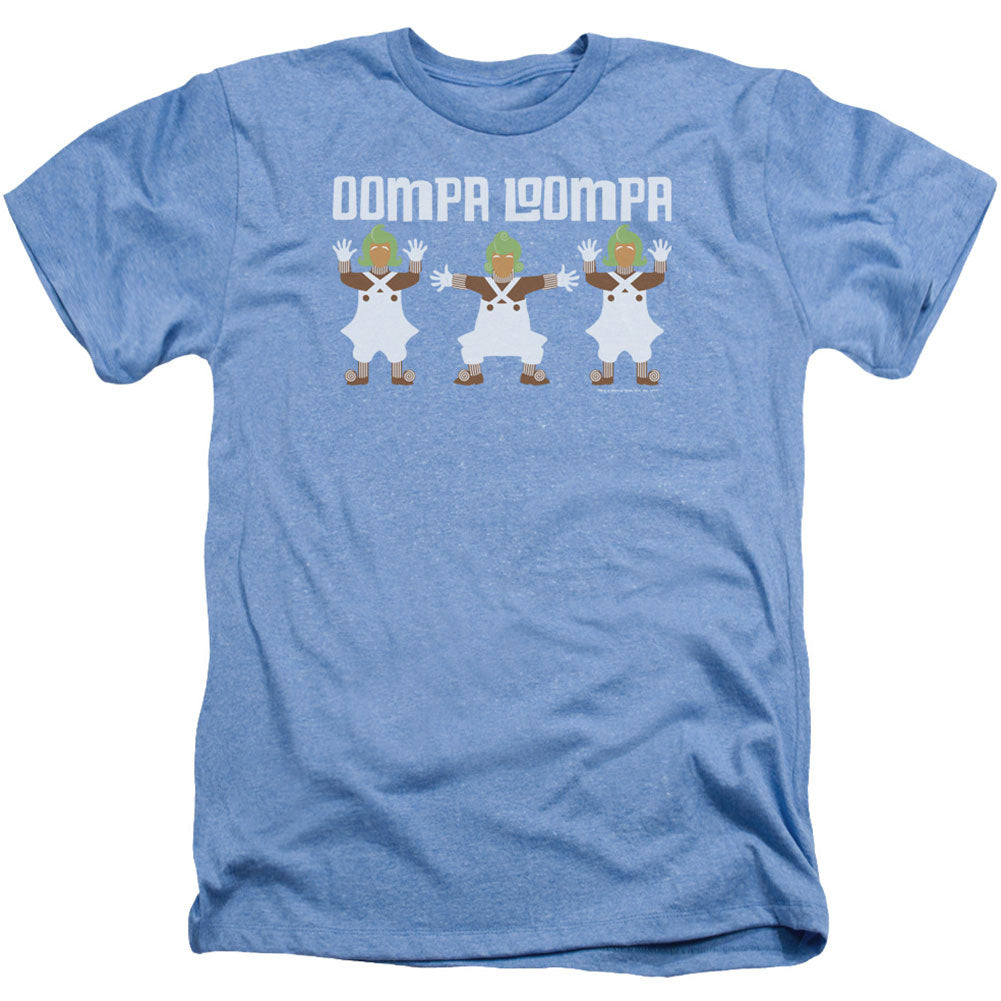 Willy Wonka And The Chocolate Factory Oompa Loompa Adult Heather 40% Poly T-shirt