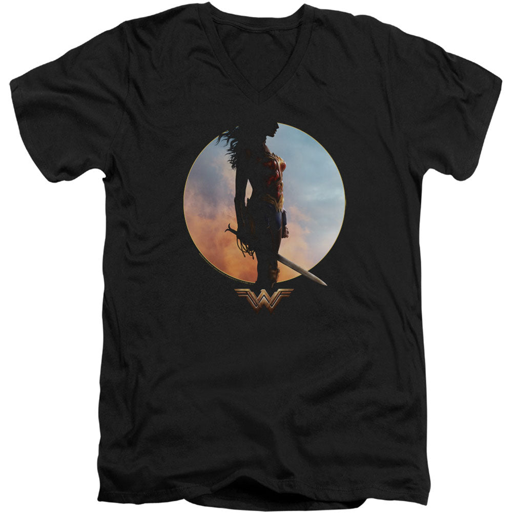 Wonder Woman Wisdom And Wonder Adult V-Neck Slim Fit T-shirt Front