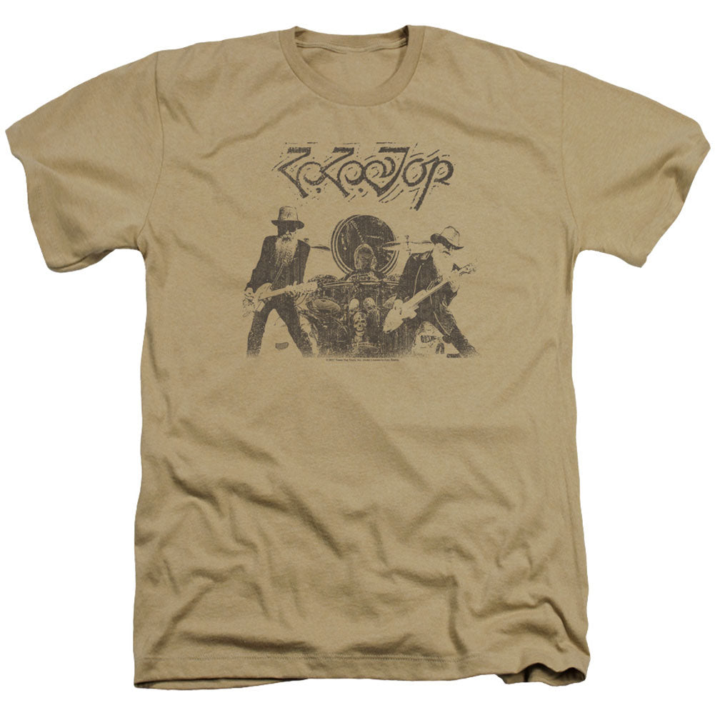 ZZ Top ZZ Top First Album Adult Heather 40% Poly T-shirt