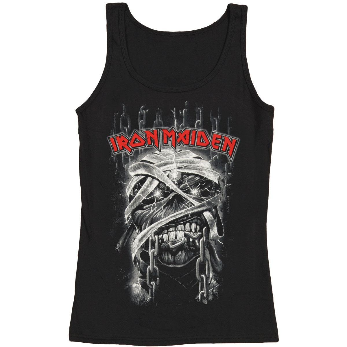 Iron Maiden Mummy Chains Womens Tank Front