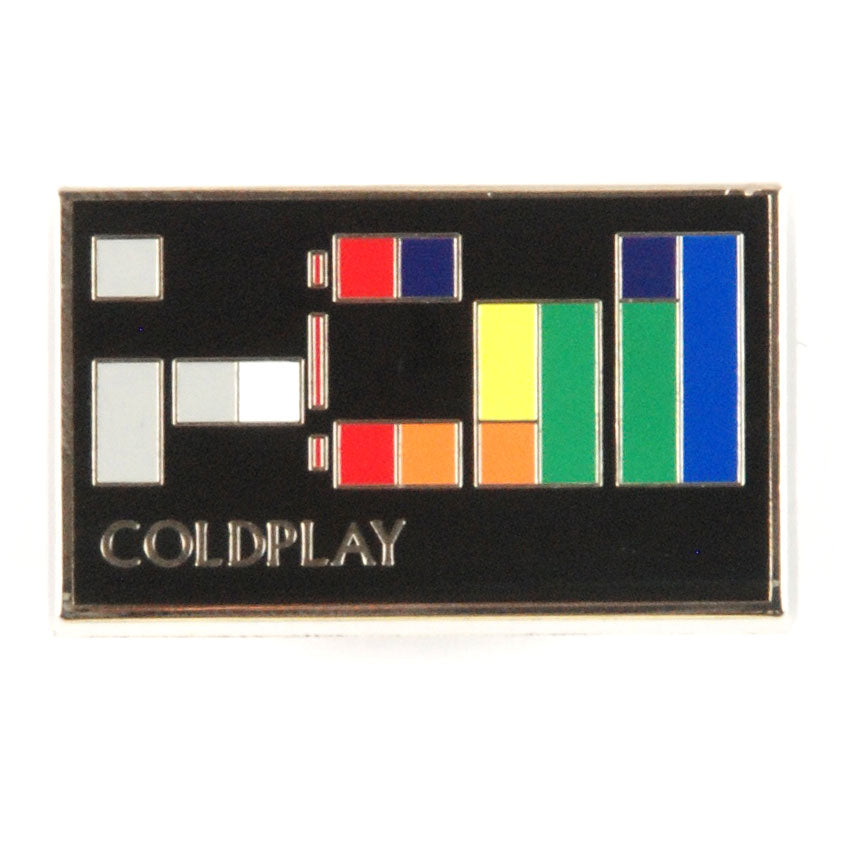 Coldplay X & Y Pewter Pin Badge Front