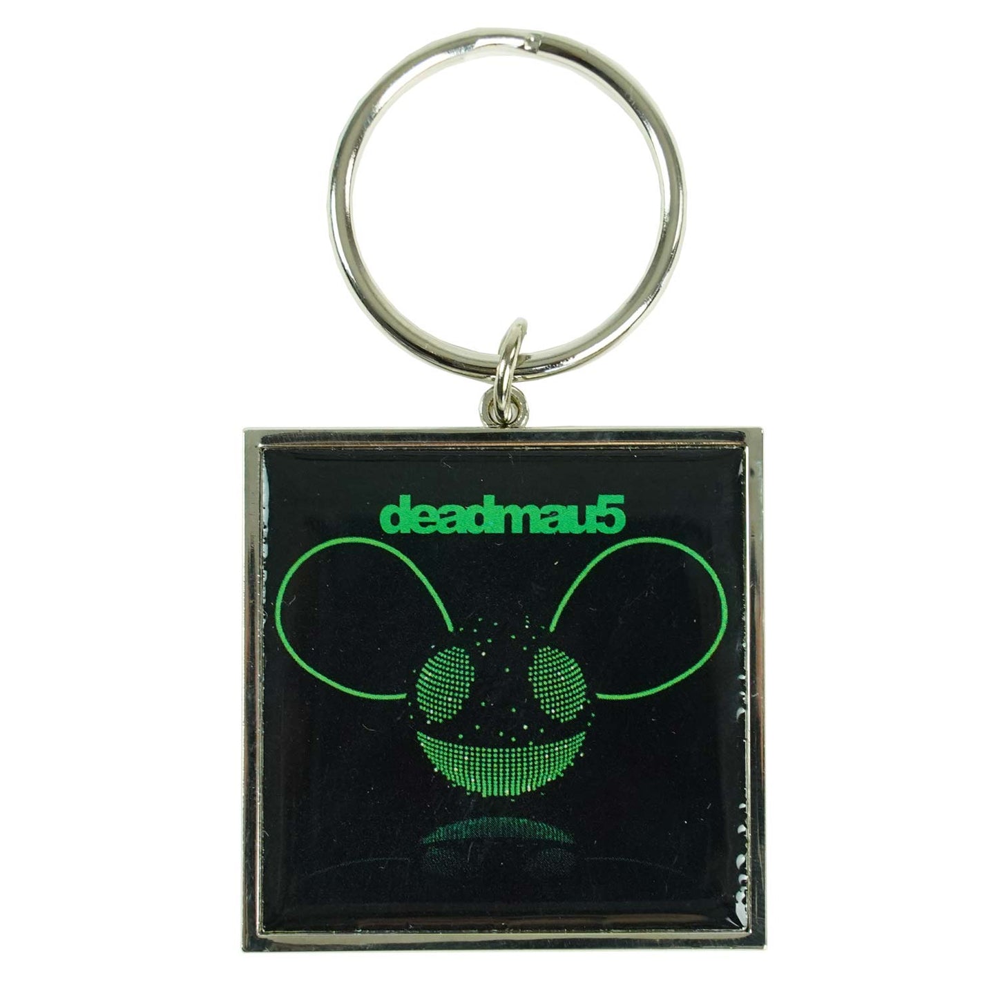 Deadmau5 Green Head Metal Key Chain Front