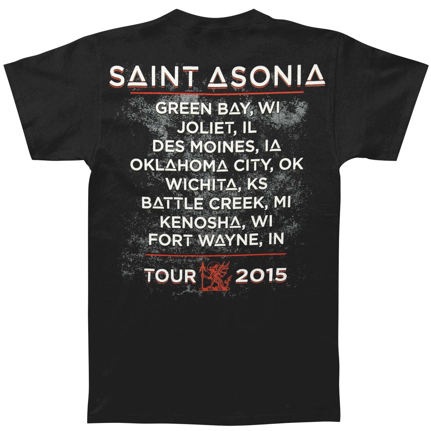 Saint Asonia 2015 Tour T-shirt Back
