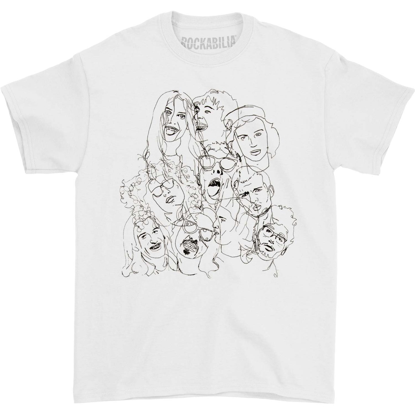 Wolf Alice Group Sketch Faces Tee T-shirt Front