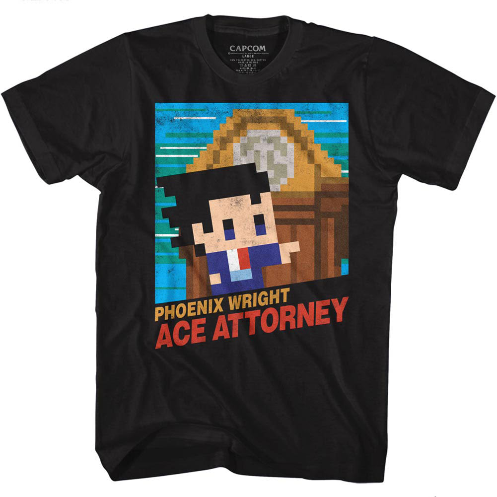 Ace Attorney 8bit Cover T-shirt Front