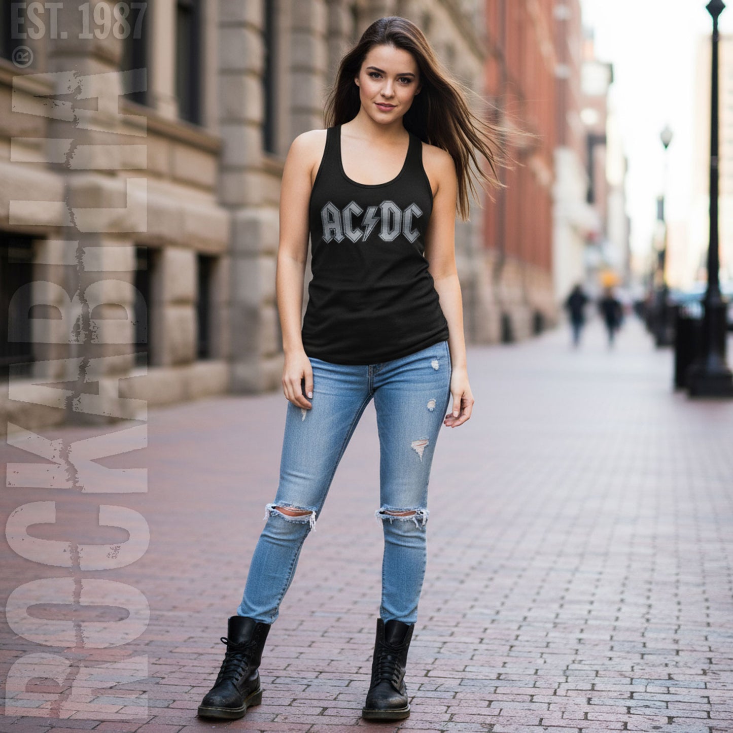 AC/DC Patch Womens Tank Alt 2
