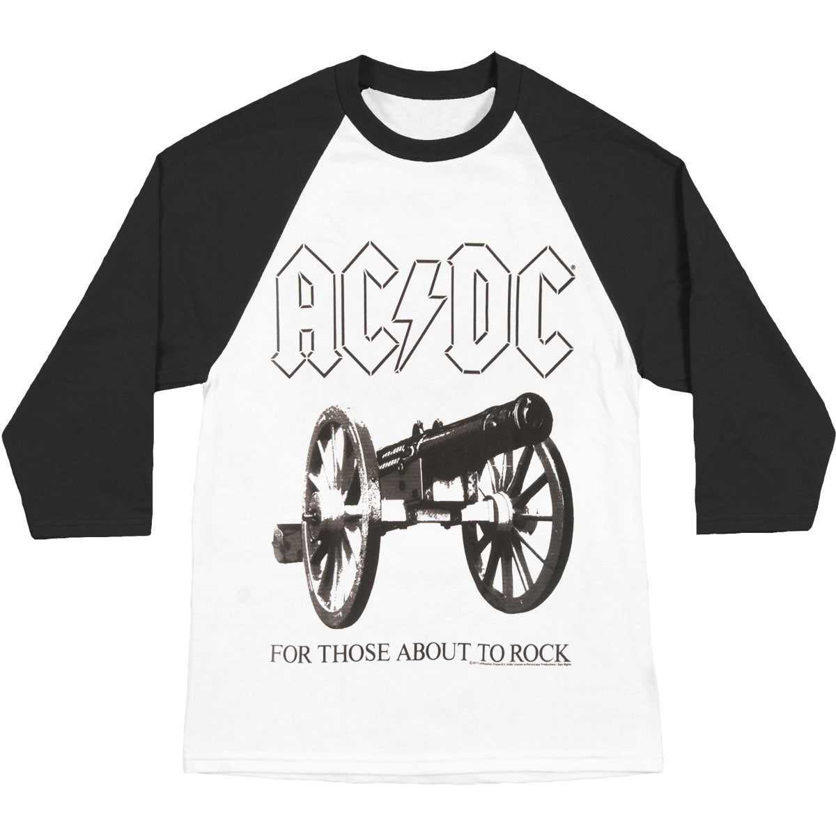 AC/DC About To Rock Baseball Jersey Front