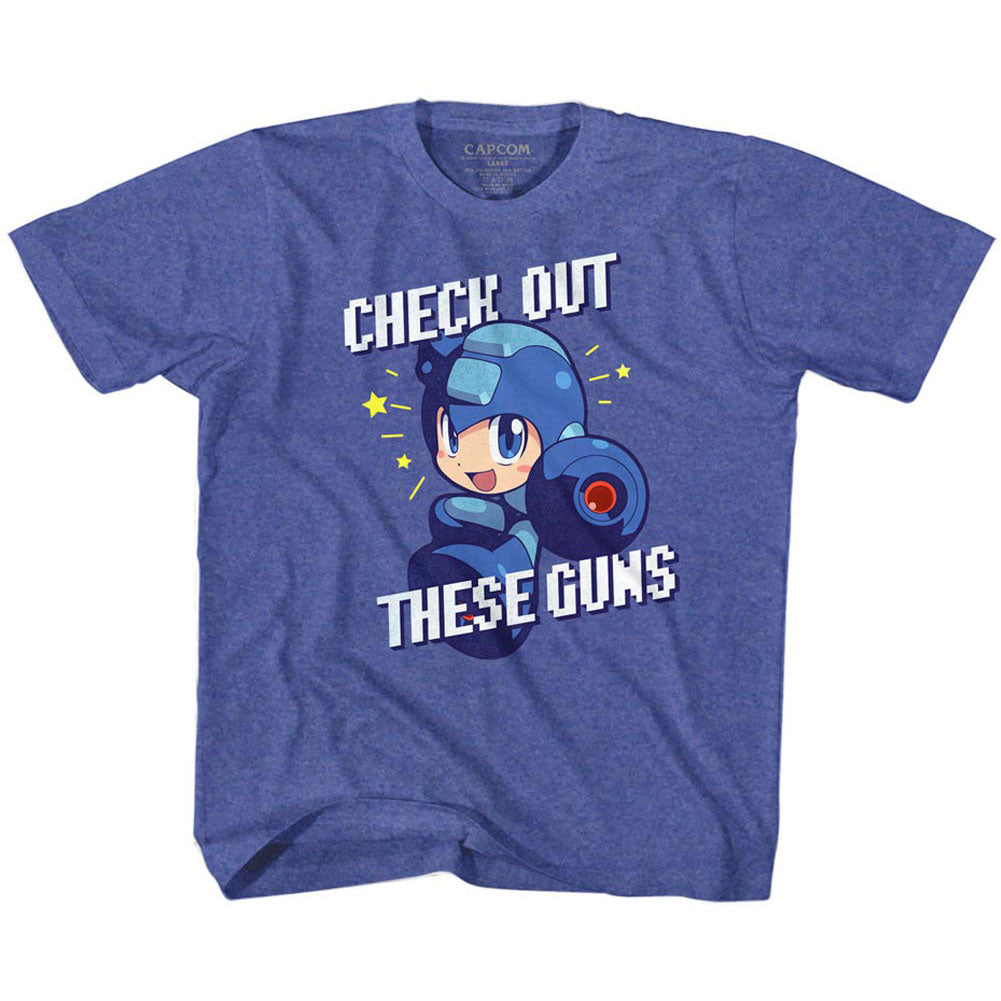 Mega Man Check It Out Youth T-shirt Front