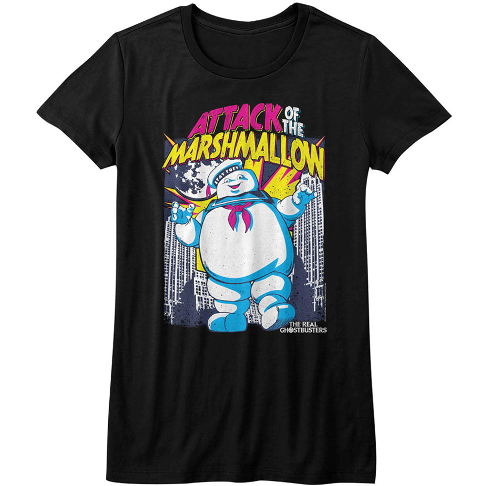 Ghostbusters Marshmallow Attacks Junior Top Front