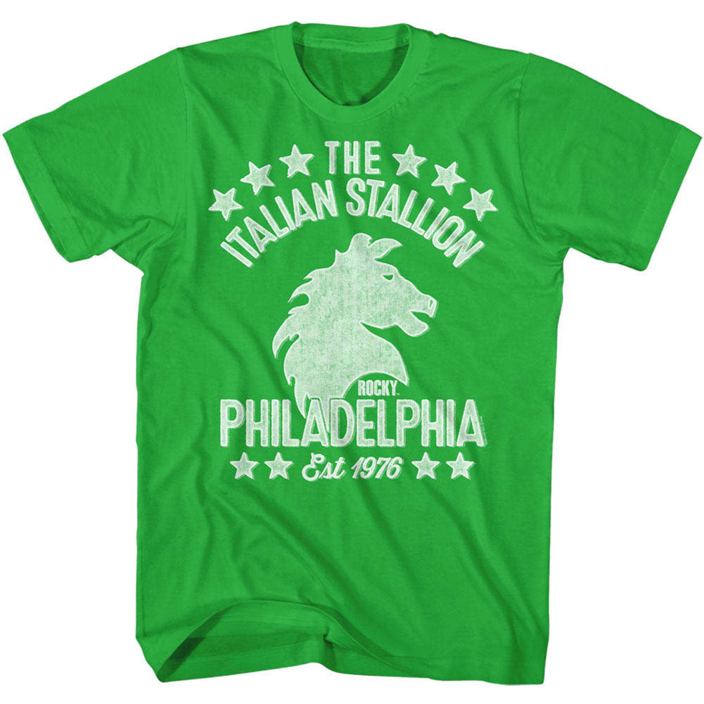 Rocky White Stallionish T-shirt Front