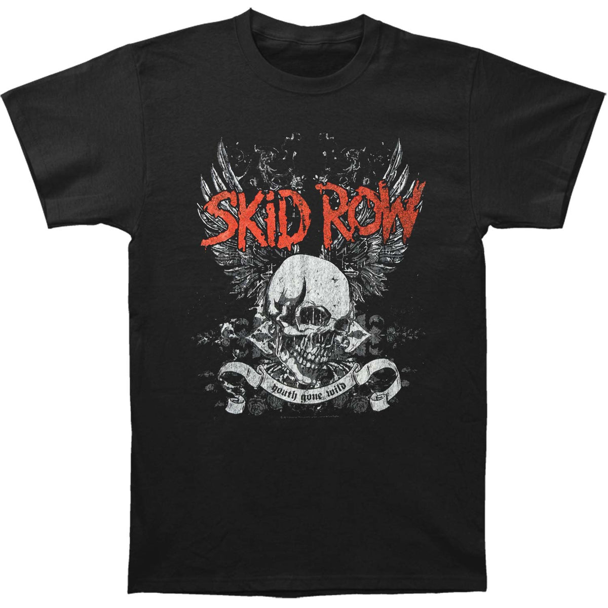 Skid Row Skull & Wings T-shirt Front