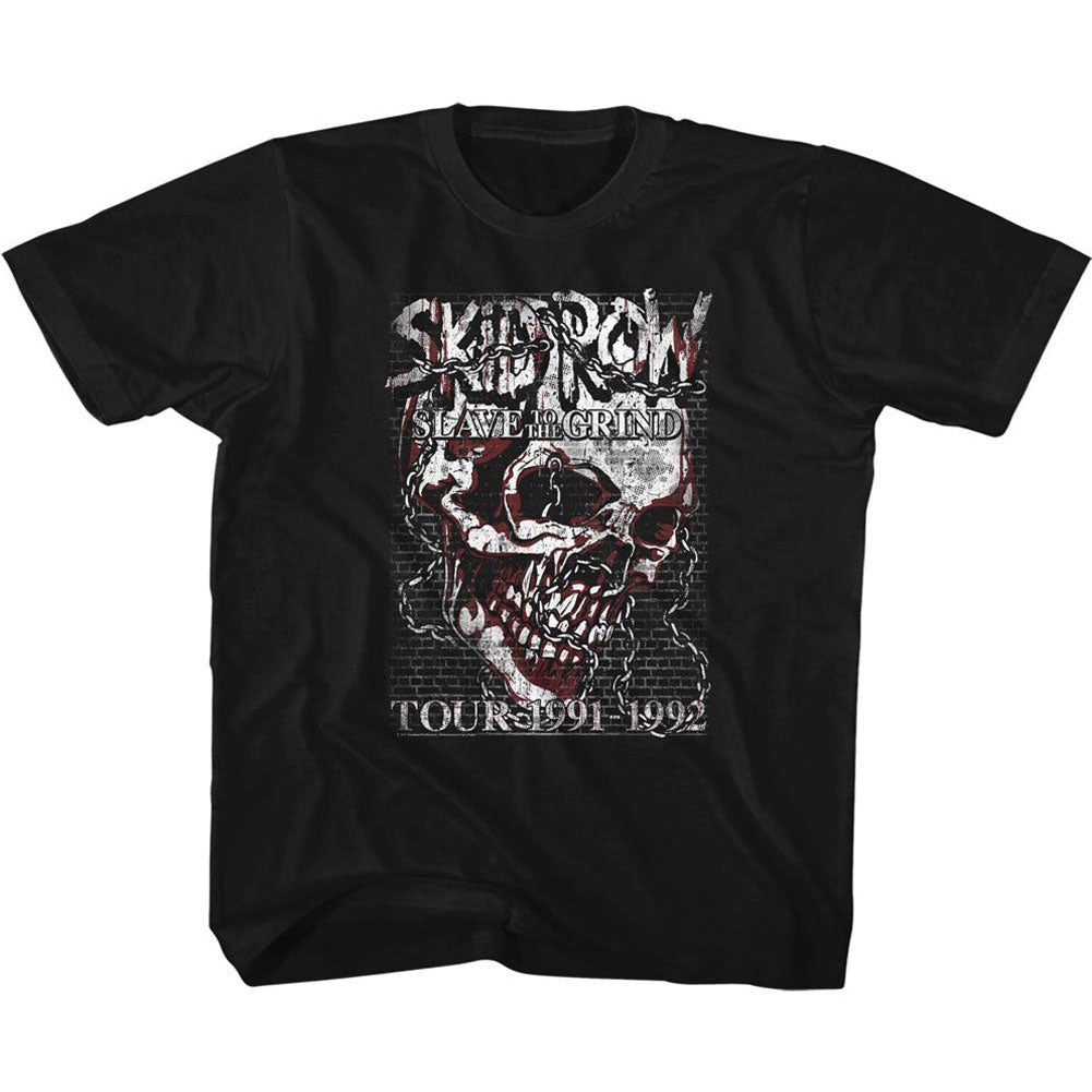 Skid Row Skull Chain Youth T-shirt Front