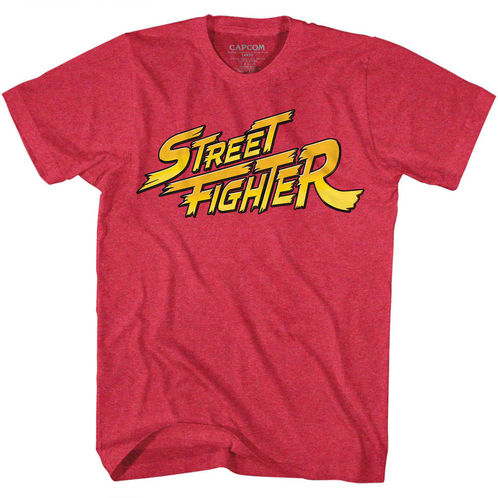 Street Fighter Red Yellow Logo T-shirt Front