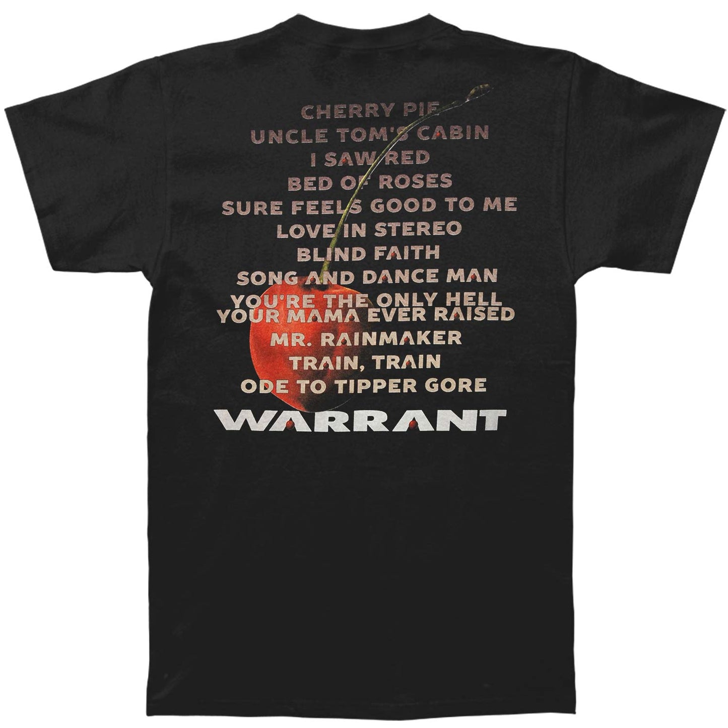 Warrant Cherry Pie Album T-shirt Back