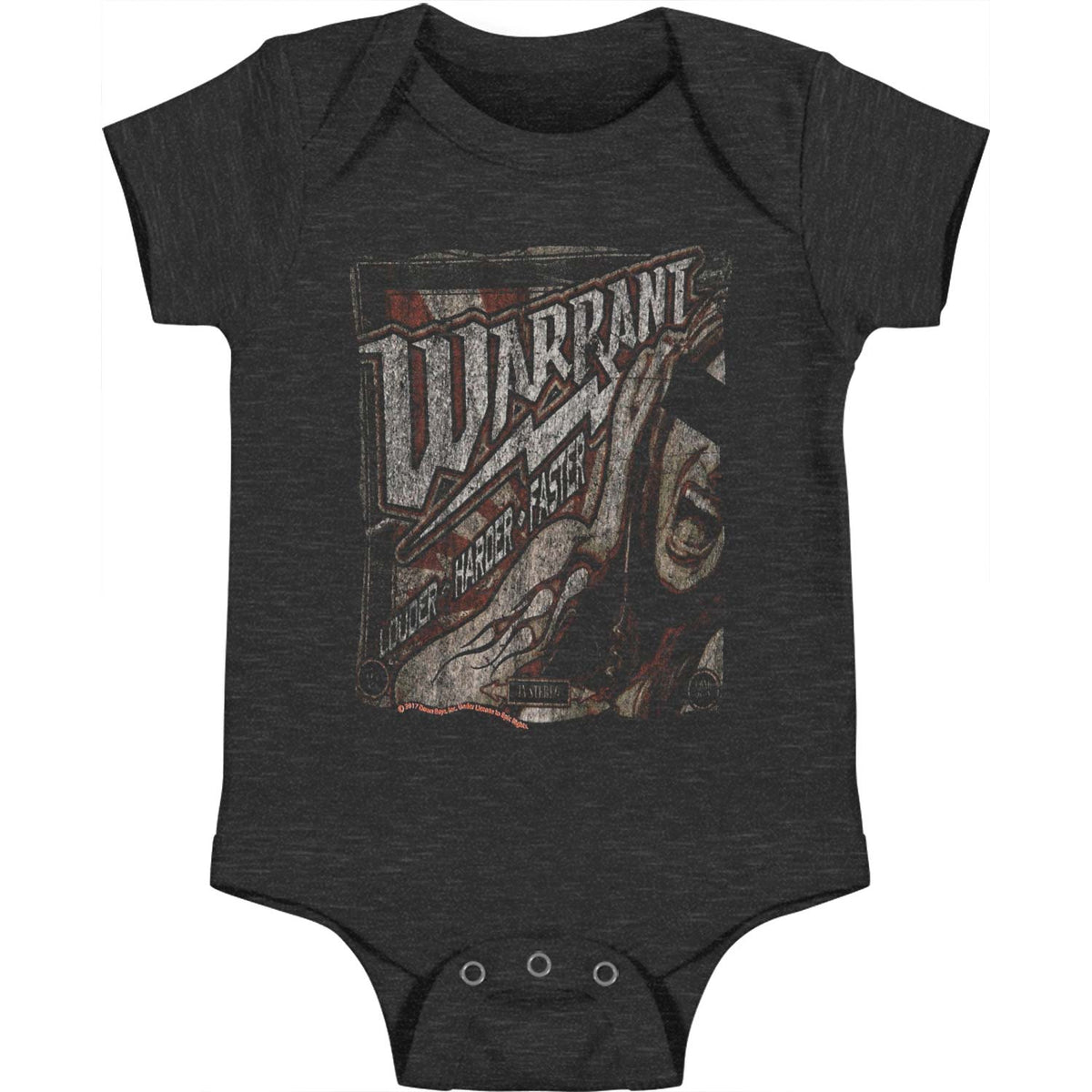 Warrant Louder Harder Faster Bodysuit Front