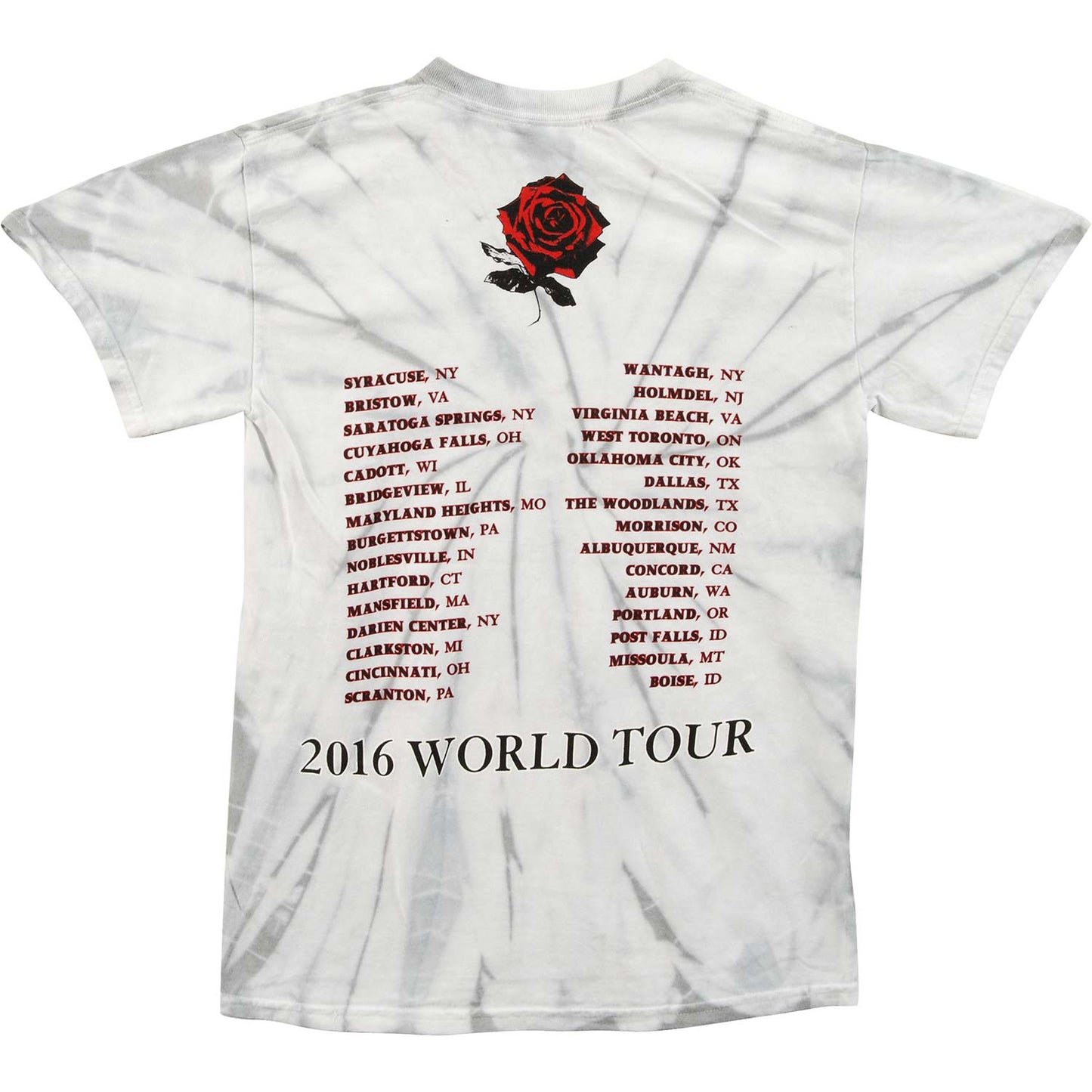 Saint Asonia Roses 2016 World Tour Tie Dye T-shirt Back