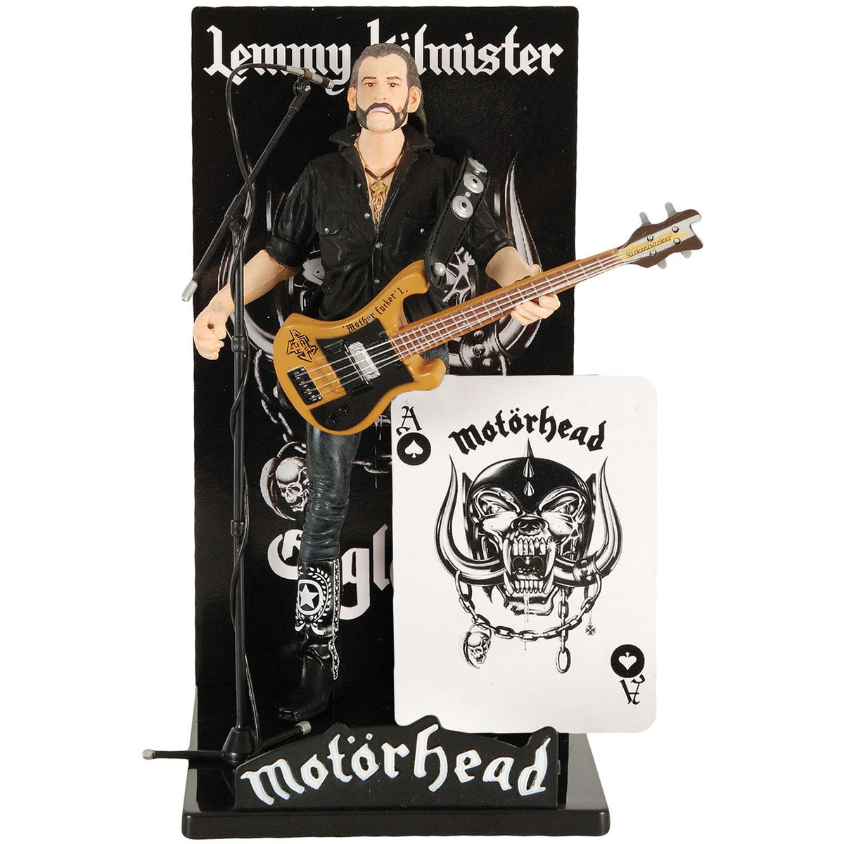 Motorhead Lemmy Kilmister 7" Icon Guitar Black Pick Guard Action Figure Front