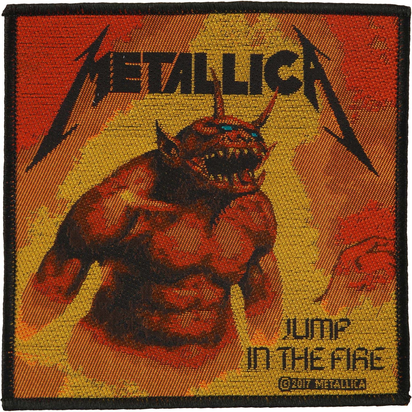 Metallica Jump In The Fire Woven Patch Front