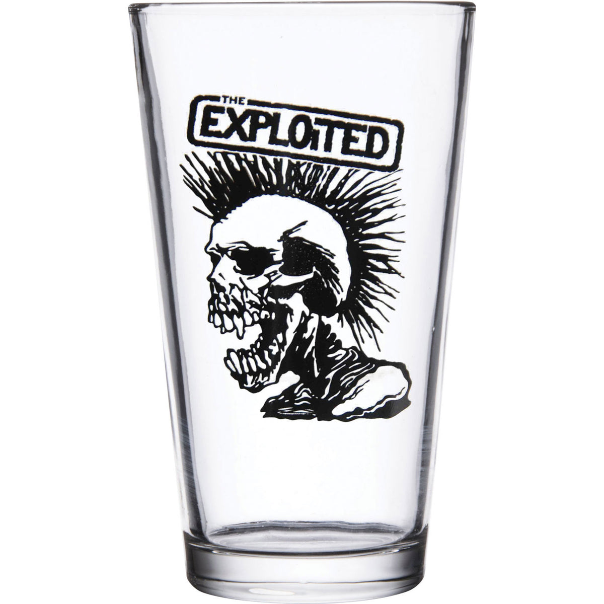 Exploited Skull Pint Glass Front