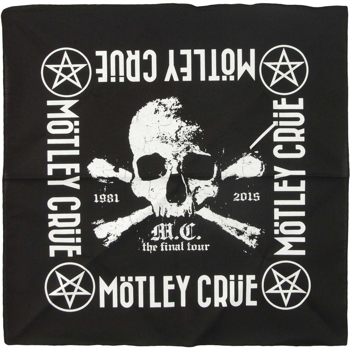 Motley Crue The Final Tour Bandana Front