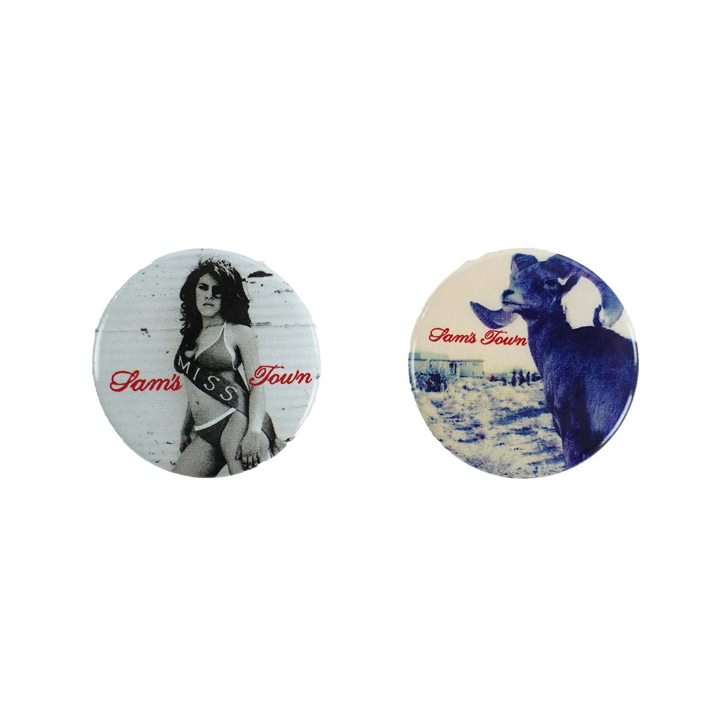 Sam's Town 2 Piece Button Set Collector Items