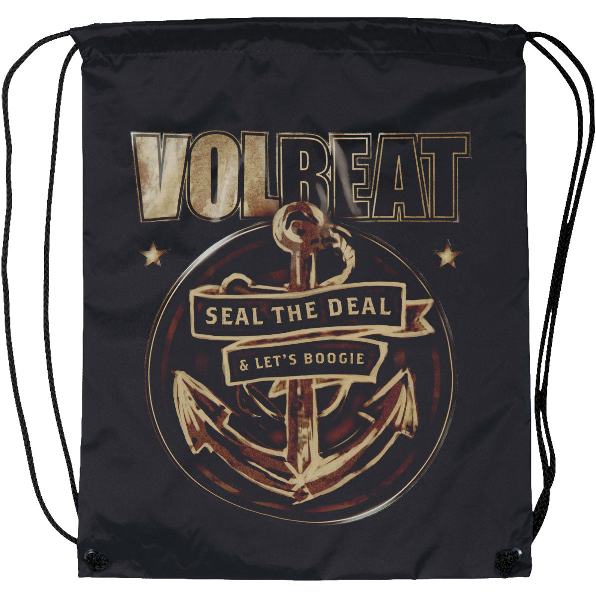 Volbeat Anchor Drawstring Backpack Front