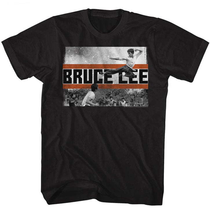 Bruce Lee Fly Kick T-shirt Front