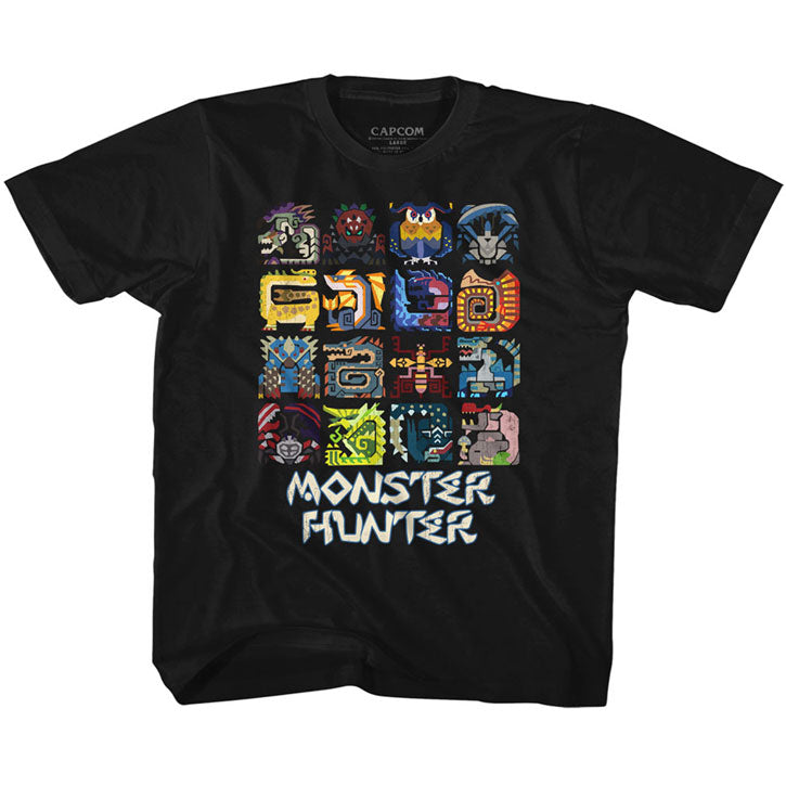 Monster Hunter Symbols Kids Childrens T-shirt Front