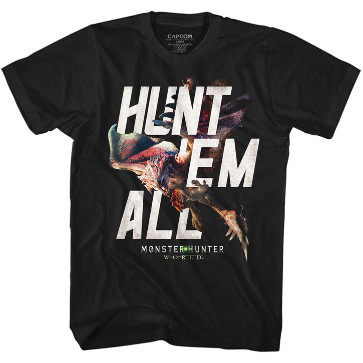 Monster Hunter Hunt Em All T-shirt Front