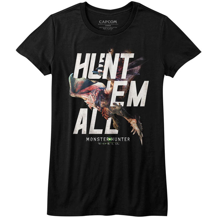 Monster Hunter Hunt Em All Junior Top Front