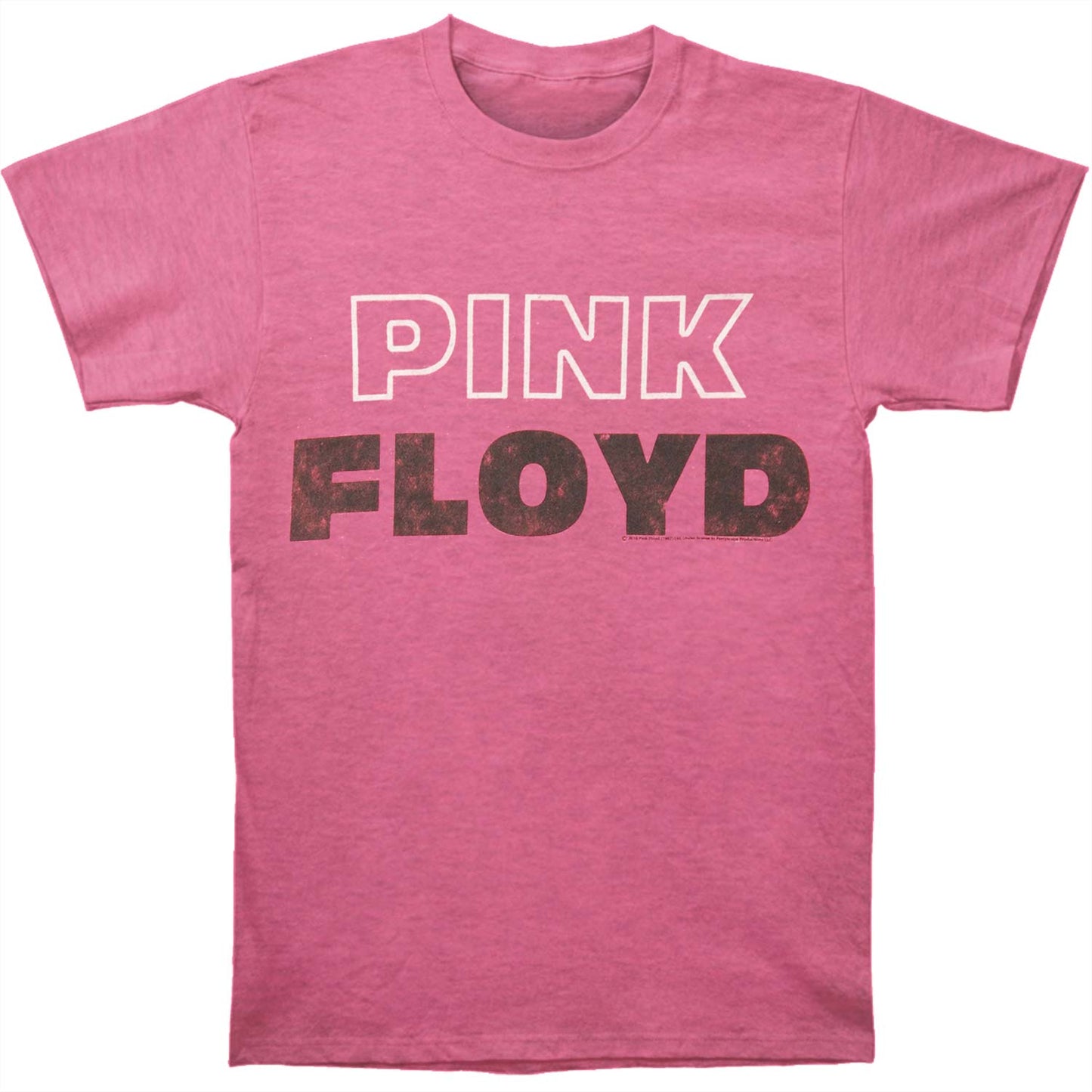 Pink Floyd Pink White Outline T-shirt Front