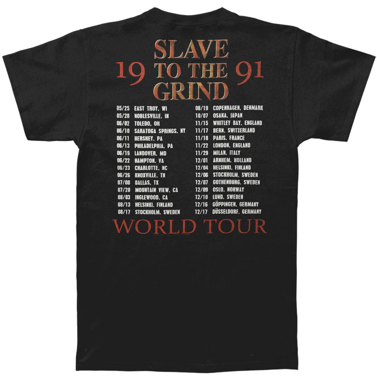 Skid Row Sttg 91 T-shirt Back