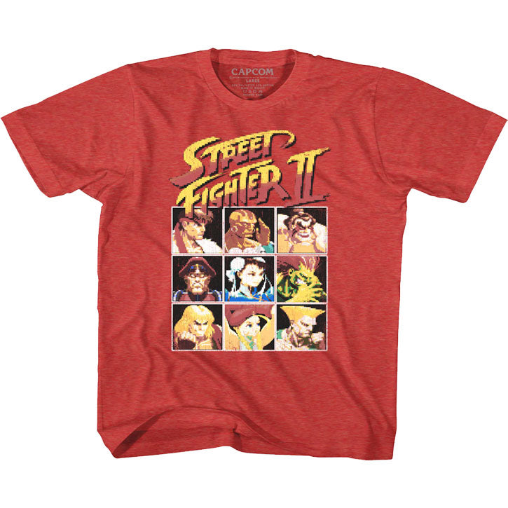 Street Fighter 8bit Kids Childrens T-shirt Front