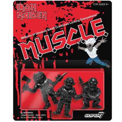 Iron Maiden Super7 M.U.S.C.L.E. Figures Killers, Trooper, Piece of Mind (Black) Action Figure Back
