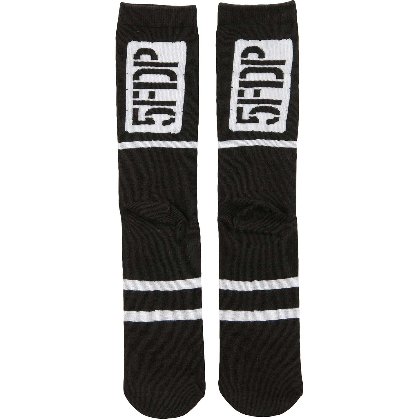 Five Finger Death Punch White 5FDP Brass Knuckles Crew Socks Back