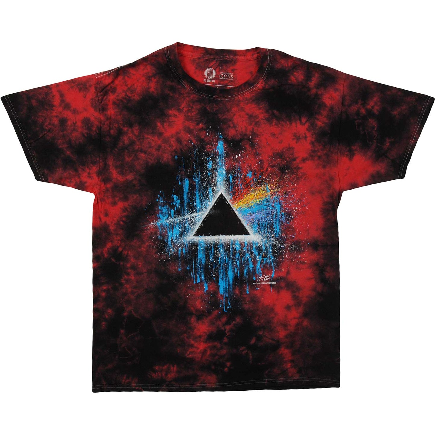 Pink Floyd Stephen Fishwick Garment "Dark Side of the Moon" Tie Dye T-shirt Front