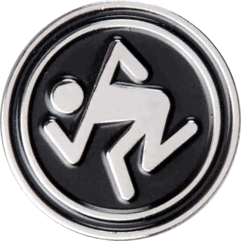 D.R.I. D.R.I. Silver & Black Skanking Logo Enamel Pin Pewter Pin Badge