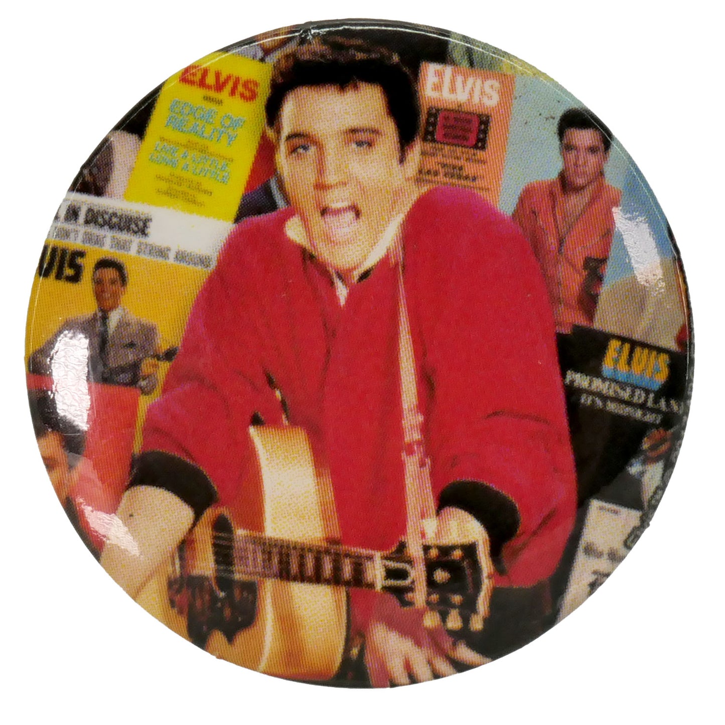 Elvis Presley Collage Button
