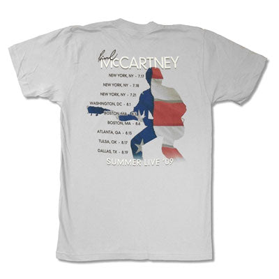 Paul Mccartney Flag Silhouette 2009 Tour Slim Fit T-shirt Back