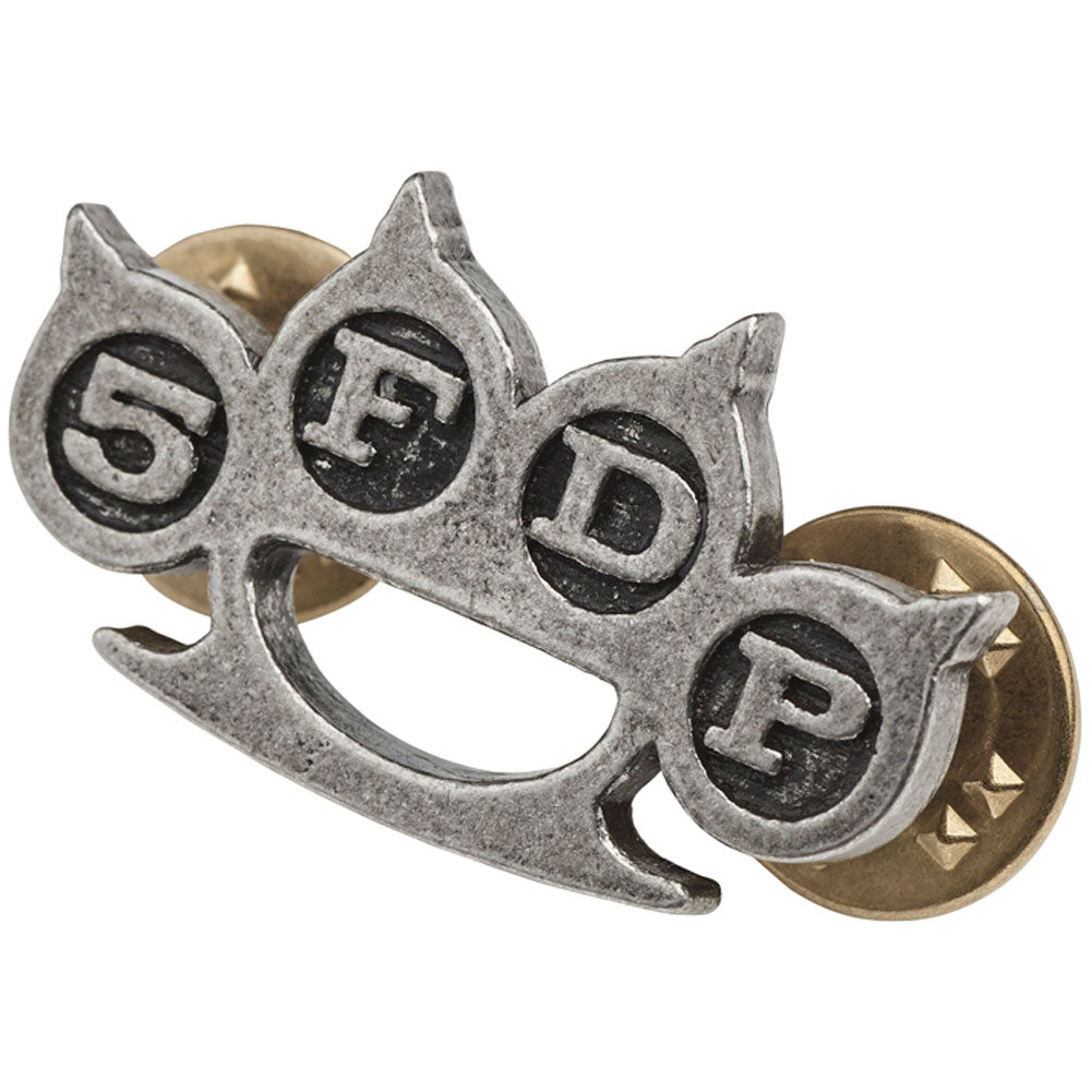 Knuckle Duster Pewter Pin Badge