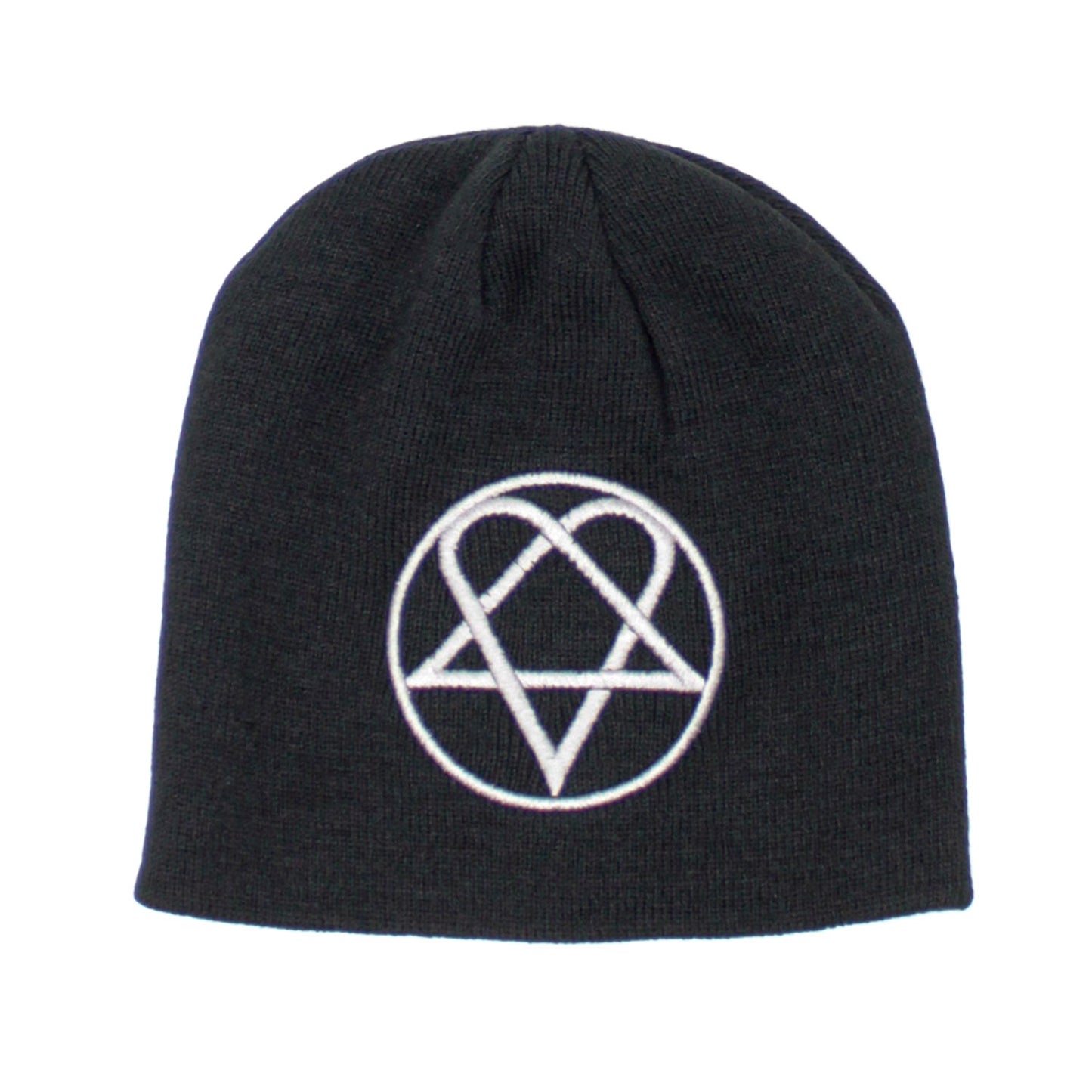 HIM White Heartagram Beanie