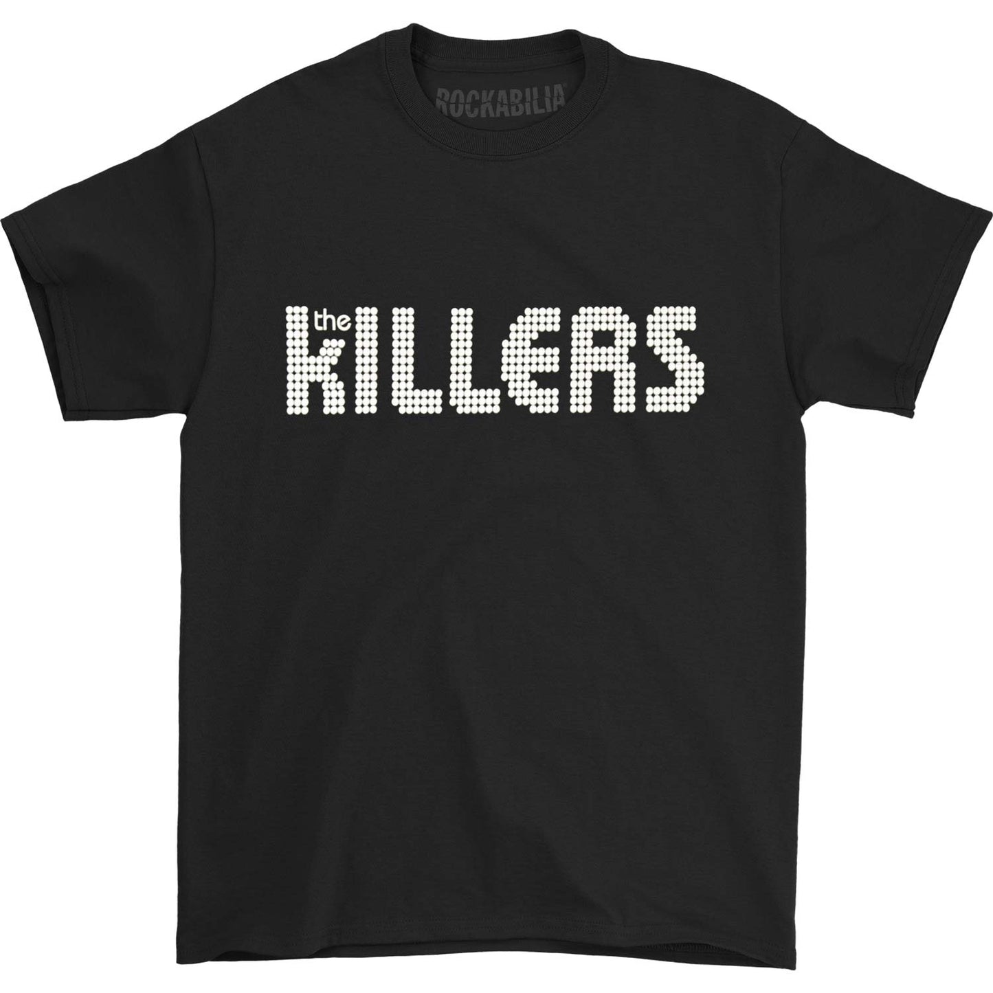 Killers Classic White Logo On Super Soft Black Tee Slim Fit T-shirt Front