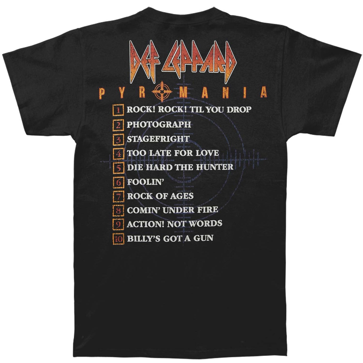 Def Leppard Pyro Album T-shirt Back