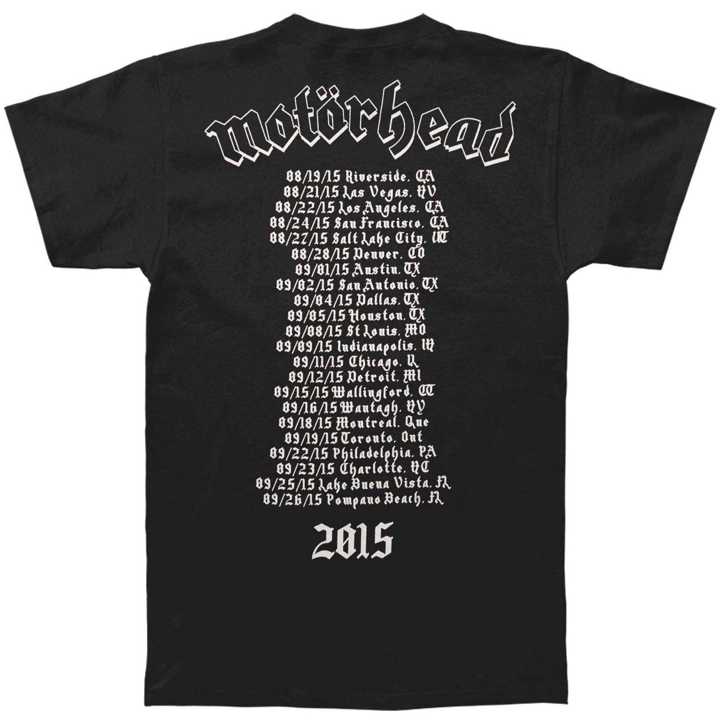 Motorhead 40th Anniversary 2015 T-shirt