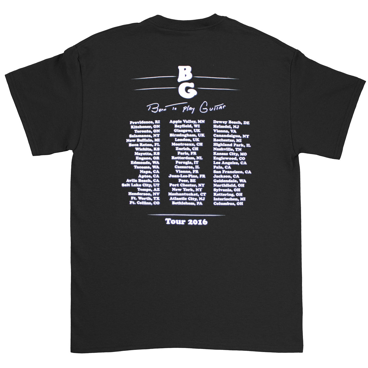 Buddy Guy Born To Play Guitar 2016 (P - C) T-shirt Back