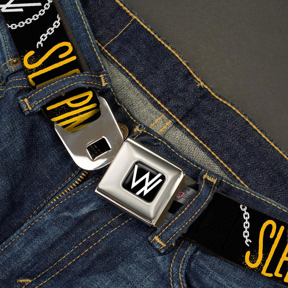 Sleeping With Sirens Logo & Anchor Seatbelt Buckle Belt Back