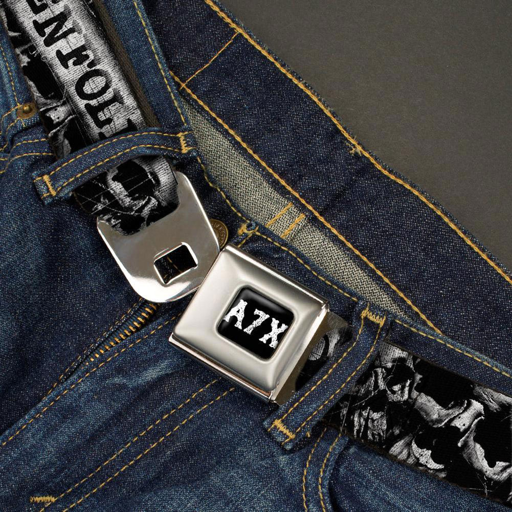 Avenged Sevenfold Skulls Seatbelt Buckle Belt Back